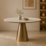 Light Luxury Metal Round Dining Table